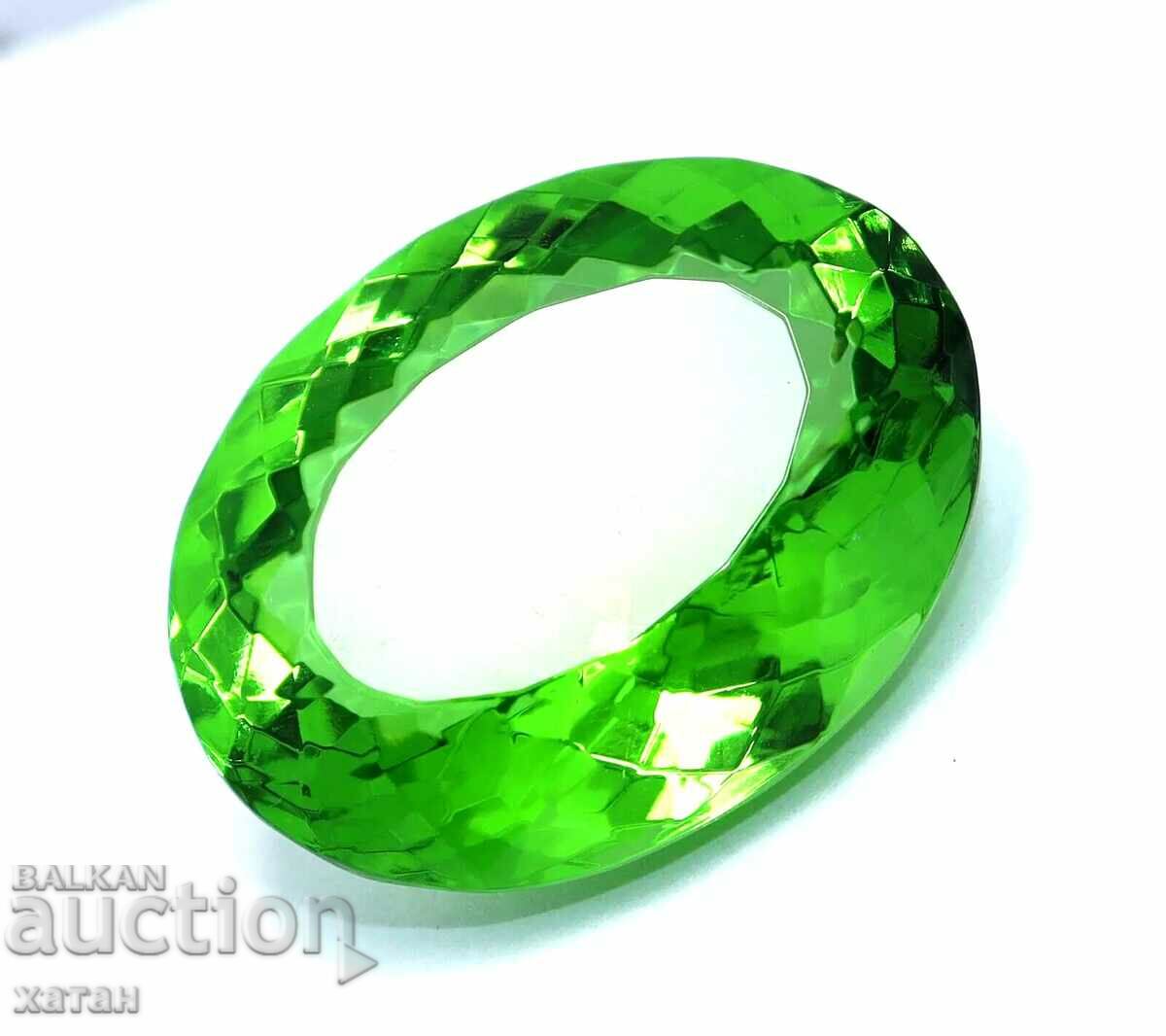 BZC! 15.40 Carat Natural Green Topaz Oval 1 Penny!