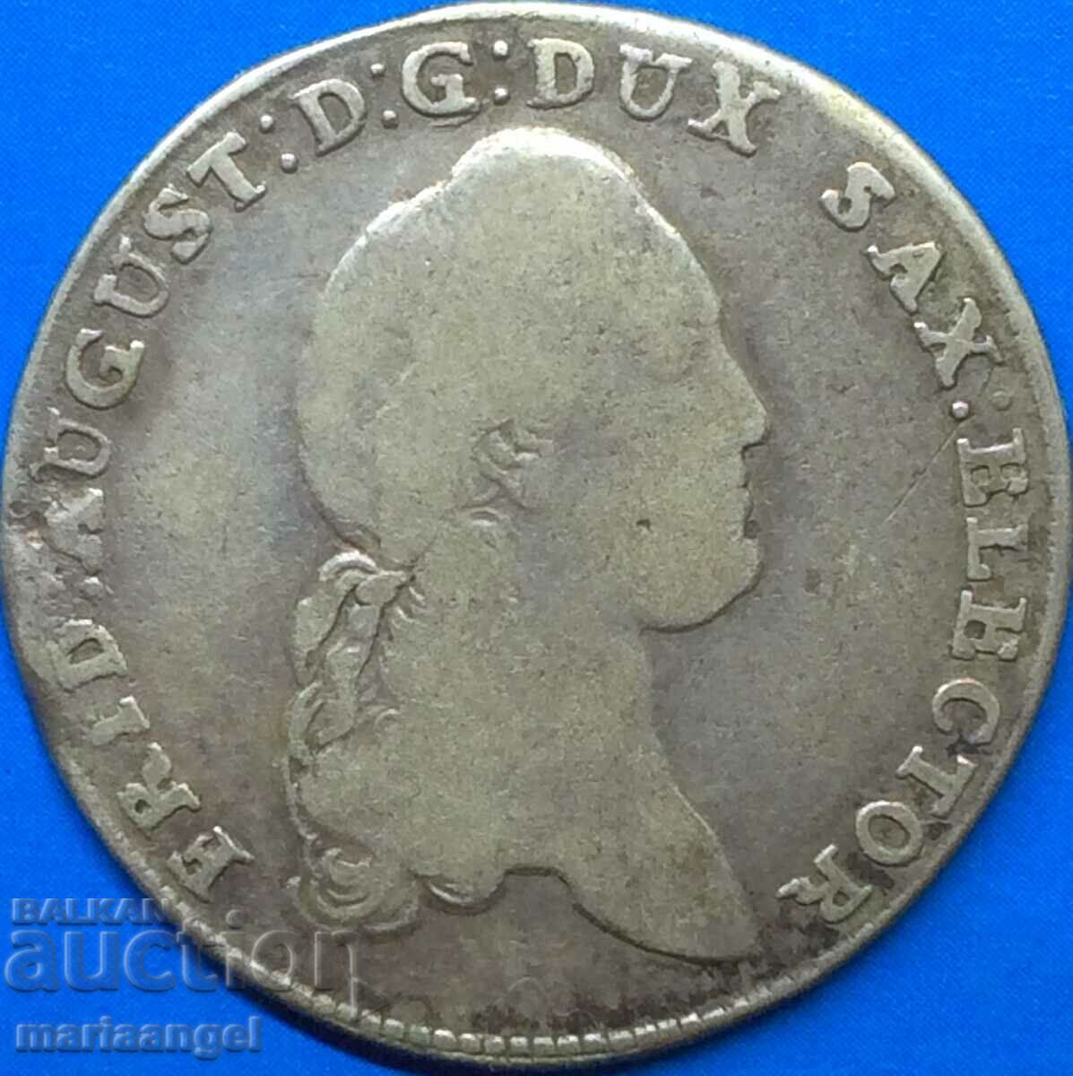 Saxony 1/3 Thaler 1787 Germany Friedrich Augusts - Elector!