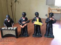 FIGURE CERAMIC PORCELAIN "ORCHESTRA" SET