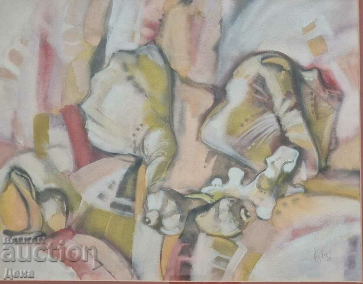 Prof. Bisera Wave watercolor 1992. with price 250.00 BGN | € 127.82 Prof. Bisera Wave watercolor 1992. with price 250.00 BGN | € 127.82