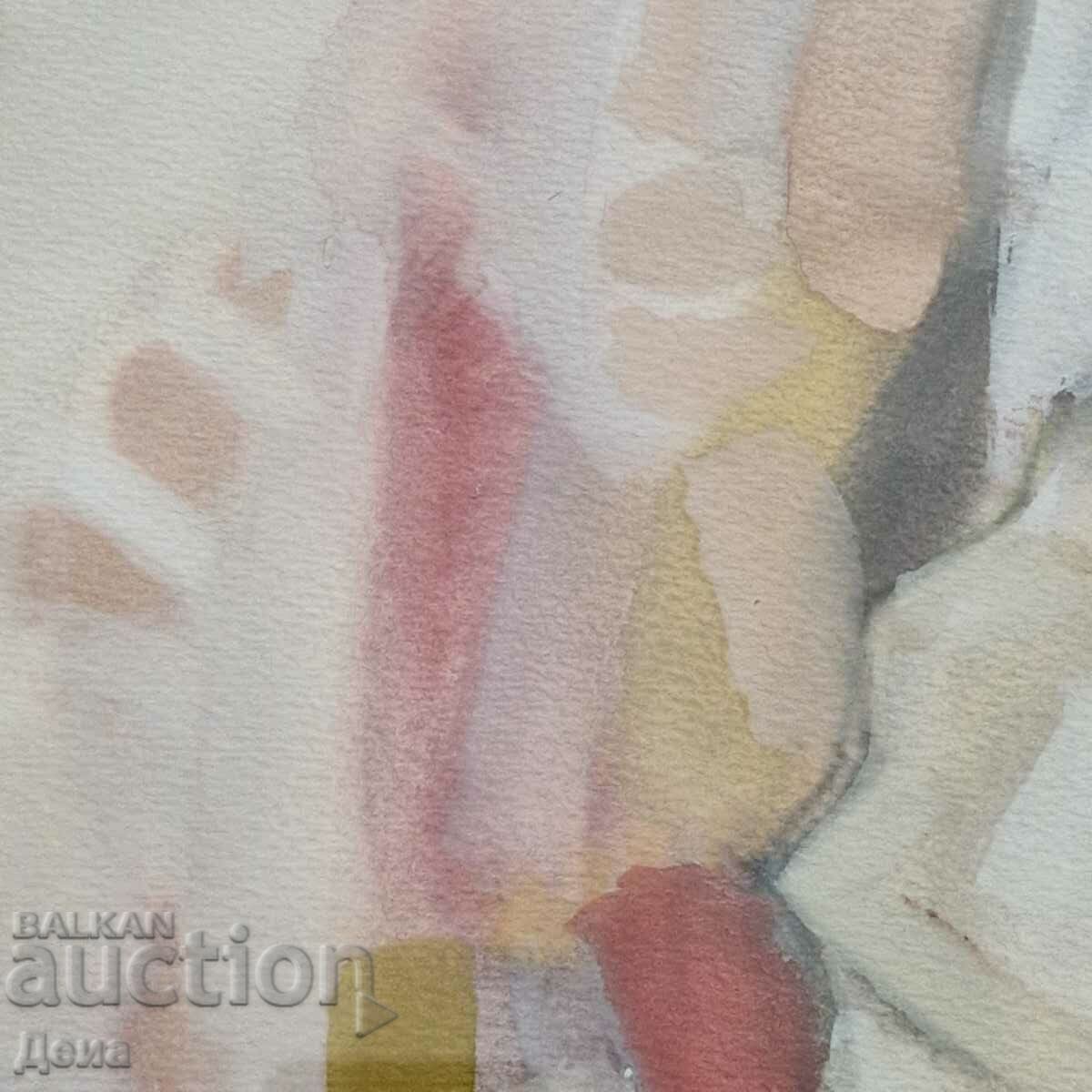 Delivery of Prof. Bisera Wave watercolor 1992.