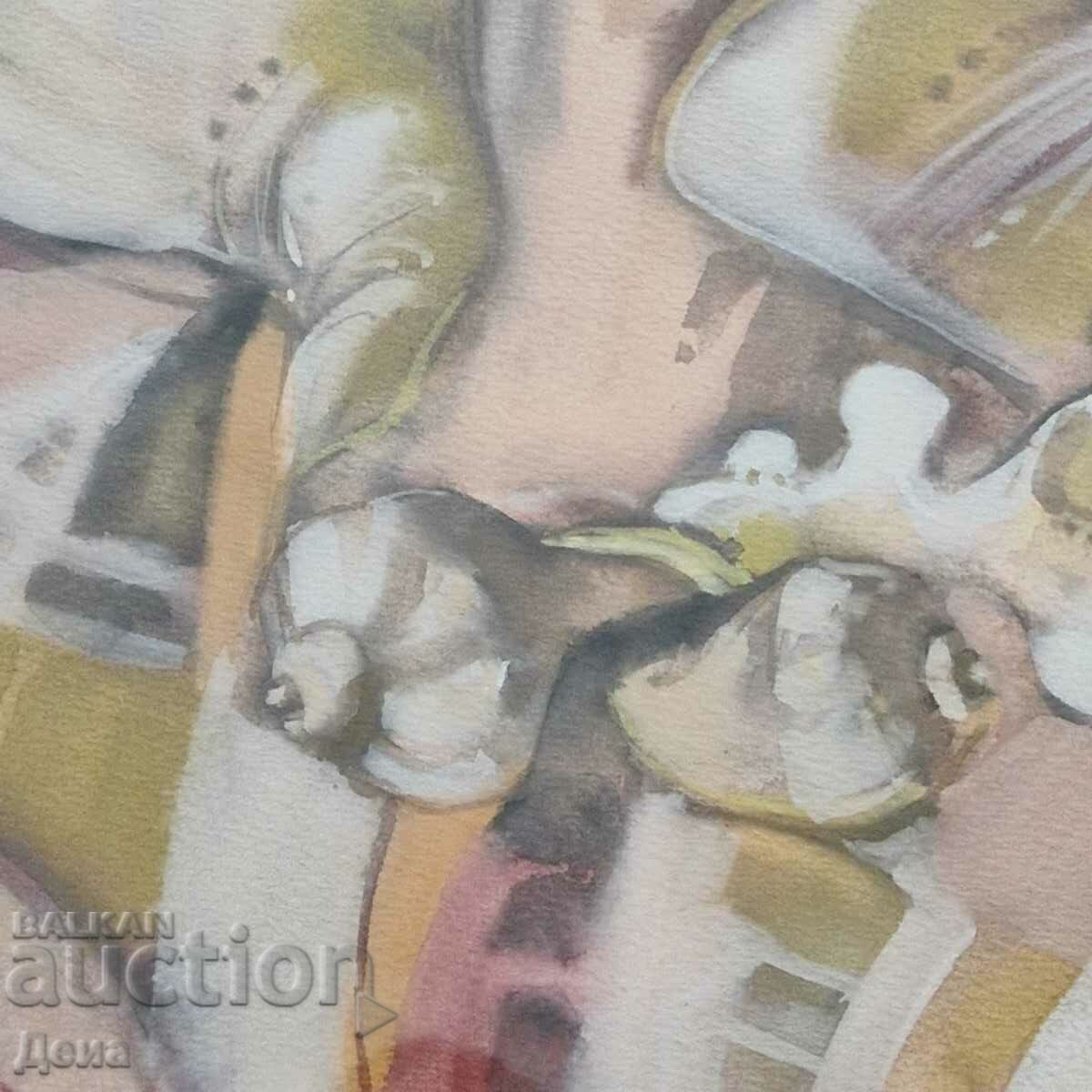 Prof. Bisera Wave watercolor 1992. - 7 Prof. Bisera Wave watercolor 1992. - 7