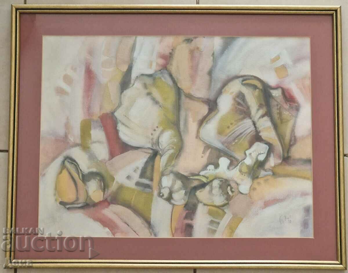 Prof. Bisera Wave watercolor 1992. Prof. Bisera Wave watercolor 1992.