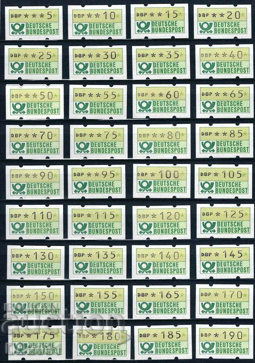 Germany GFR 1981 - stamps from machine gun + block MNH