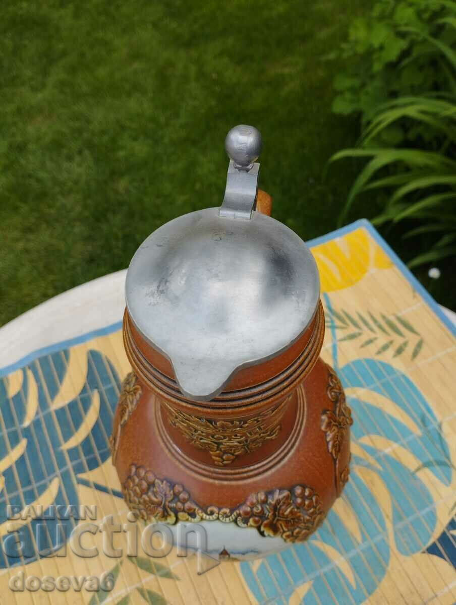 Licitație Urcior original KING HANDMALEREI cu capac de tabla