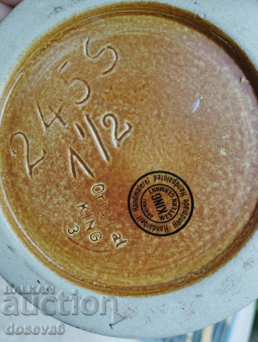 Original KING HANDMALEREI jug with tin lid - 5 Original KING HANDMALEREI jug with tin lid - 5