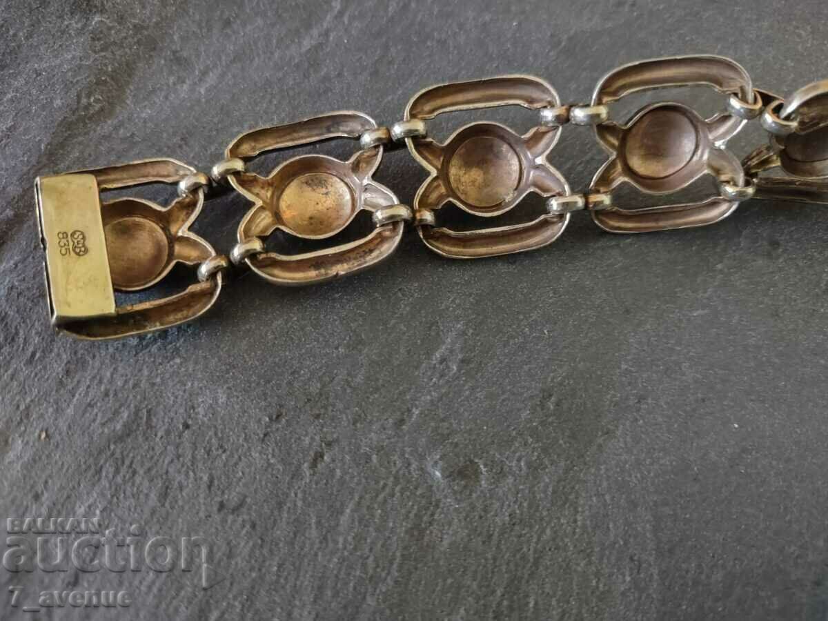 Silver bracelet with enamel, old beautiful 4.08.24 - 5 Silver bracelet with enamel, old beautiful 4.08.24 - 5