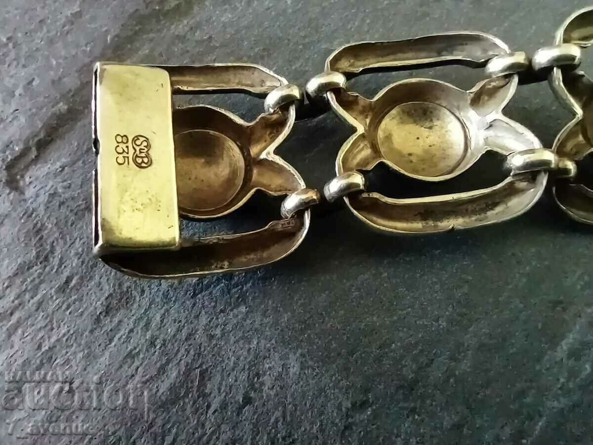 Silver bracelet with enamel, old beautiful 4.08.24 - 6 Silver bracelet with enamel, old beautiful 4.08.24 - 6