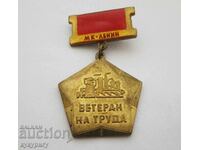 Old medal sign badge of honor Veteran MK Lenin Pernik