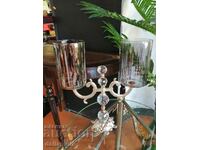 luxury metal candle holder with glass jars