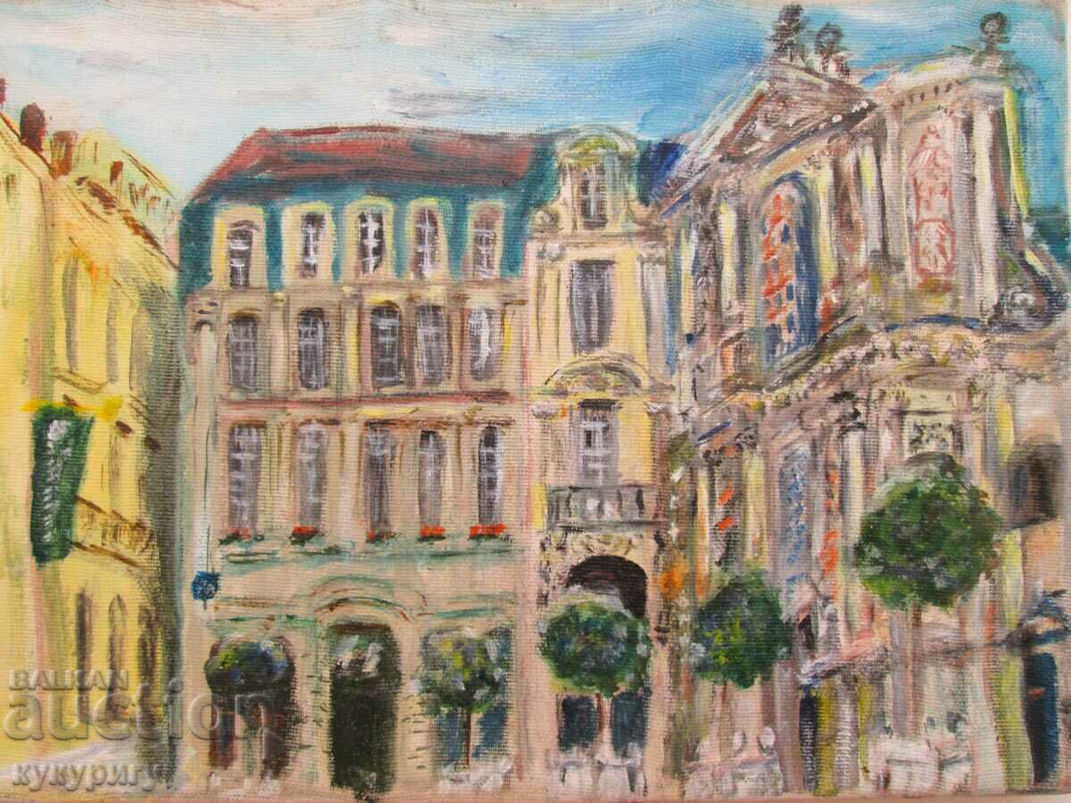 Old painting Urban Landscape oil on canvas with price 95.00 BGN | € 48.57 Old painting Urban Landscape oil on canvas with price 95.00 BGN | € 48.57