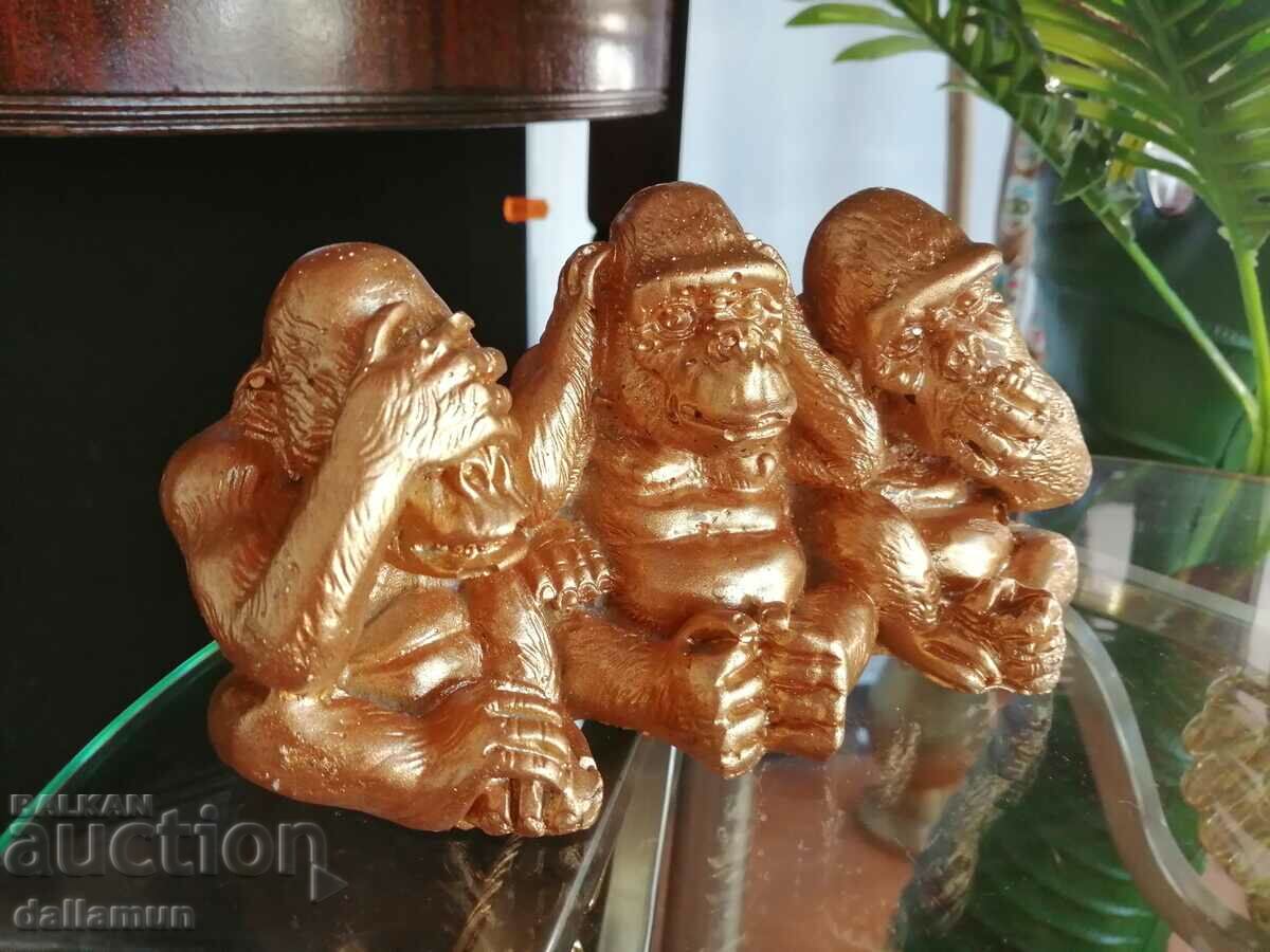 Auction statuette three monkeys I didn't see, I didn't hear, I don't know Auction statuette three monkeys I didn't see, I didn't hear, I don't know