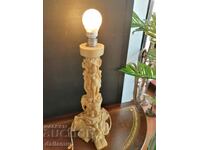 antique lamp with chinese goddesses, dragon, elephant