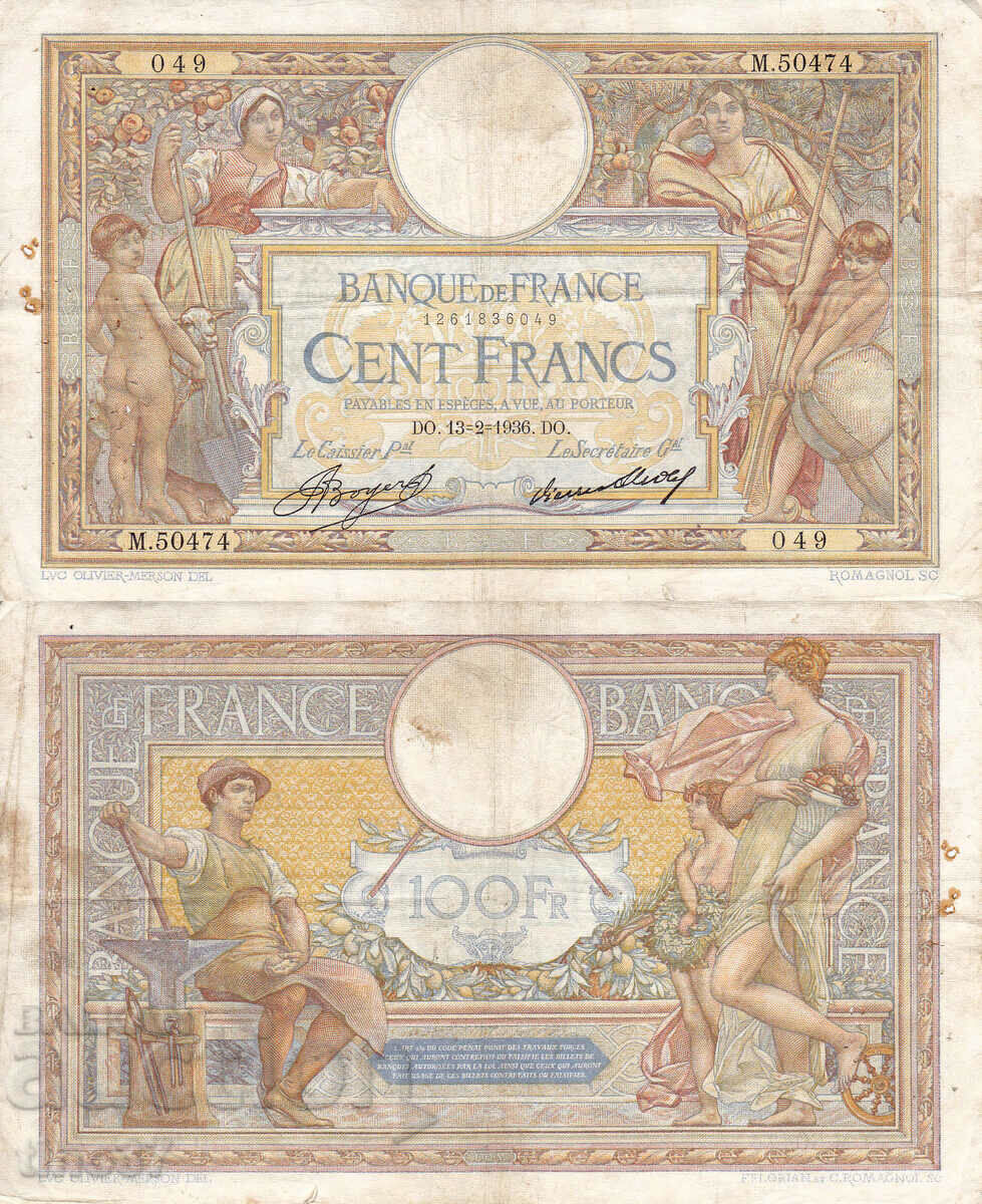 tino37- FRANCE - 100 FRANC - 1936