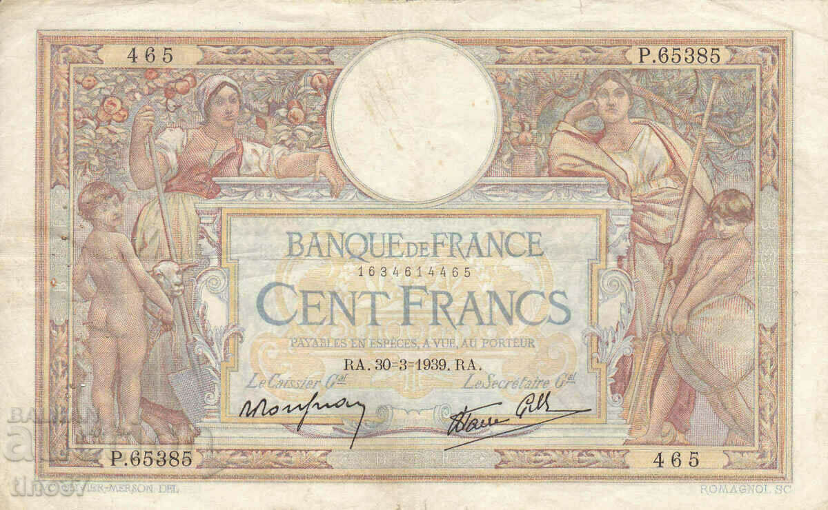 tino37- FRANCE - 100 FRANC - 1939