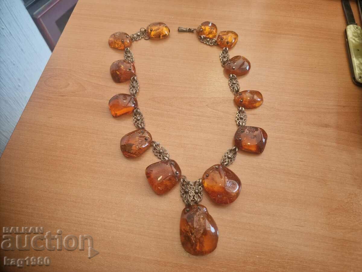 NECKLACE NATURAL BALTIC AMBER AMBER JEWELRY (M)