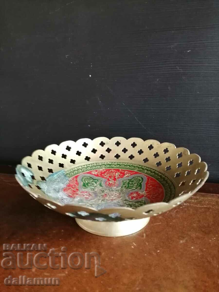 antique brass bowl 20 cm