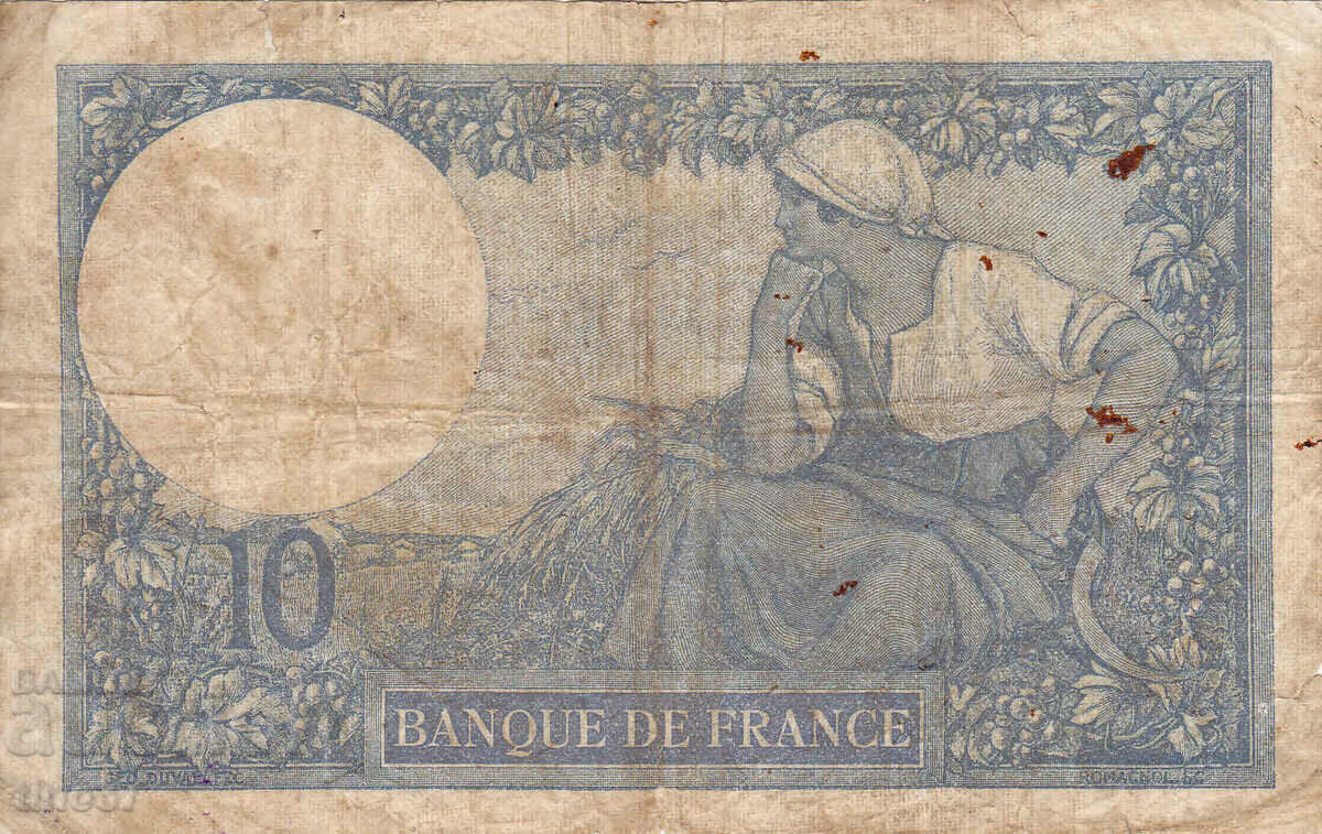 Auction tino37- FRANCE - 10 FRANC - 1918 Auction tino37- FRANCE - 10 FRANC - 1918