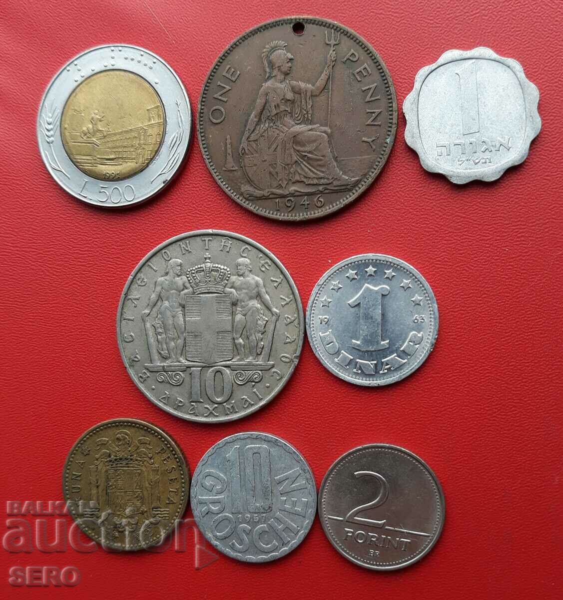 Mixed lot of 8 coins