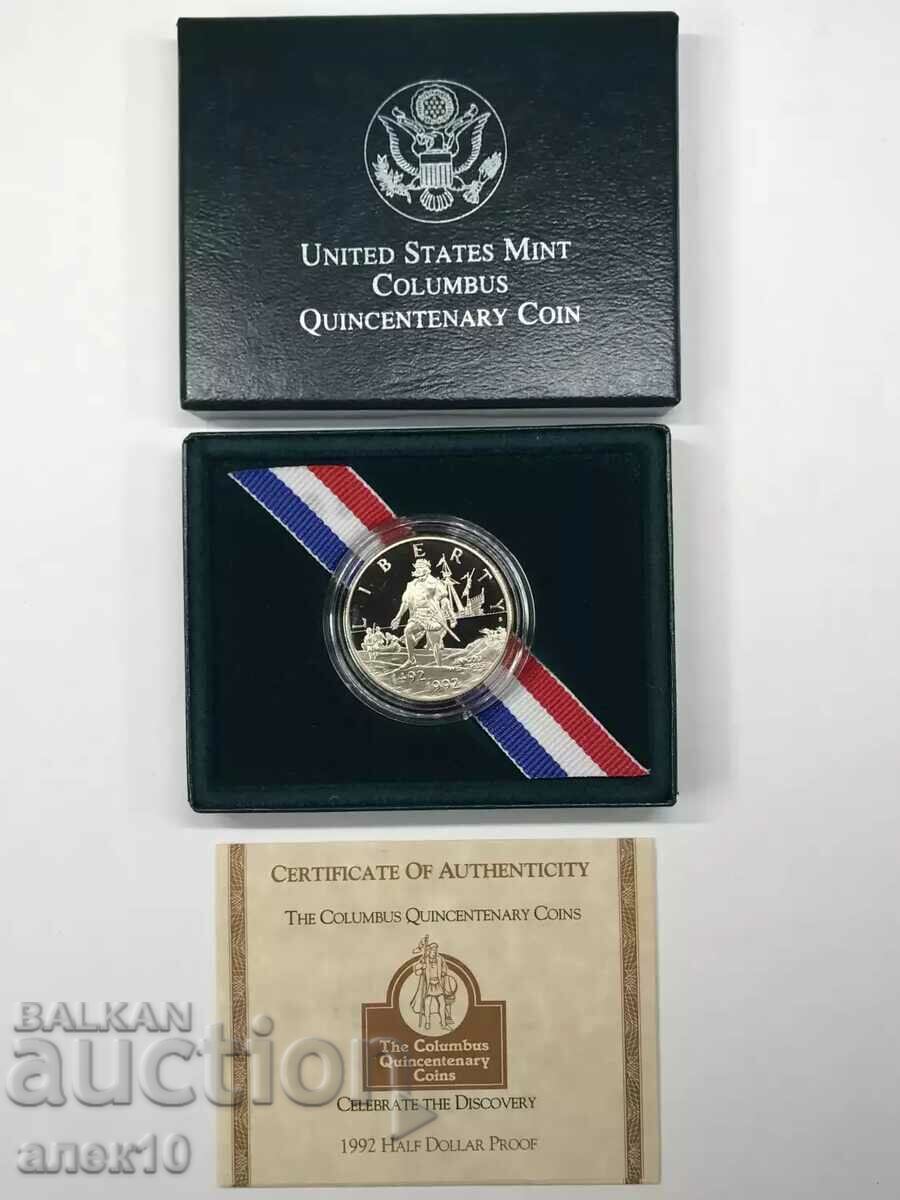 SUA 1/2 dolar 1992 PROOF