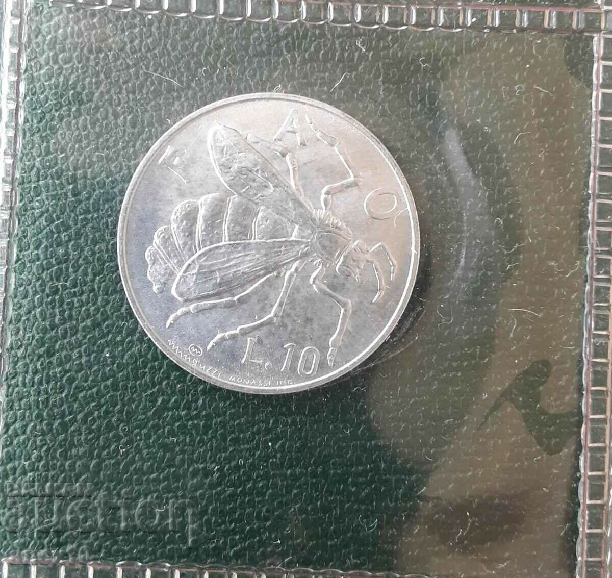 Άγιος Μαρίνος 10 λίρες 1974
