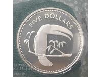 Belize $5 1974 PROOF