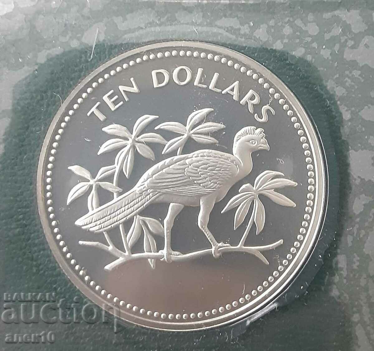 Belize 10 USD 1974 PROOF