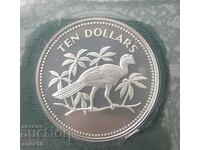 Belize 10 USD 1974 PROOF