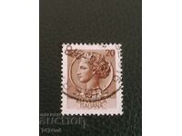 Рядка пощенска марка 20 Lire от серията Siracusana