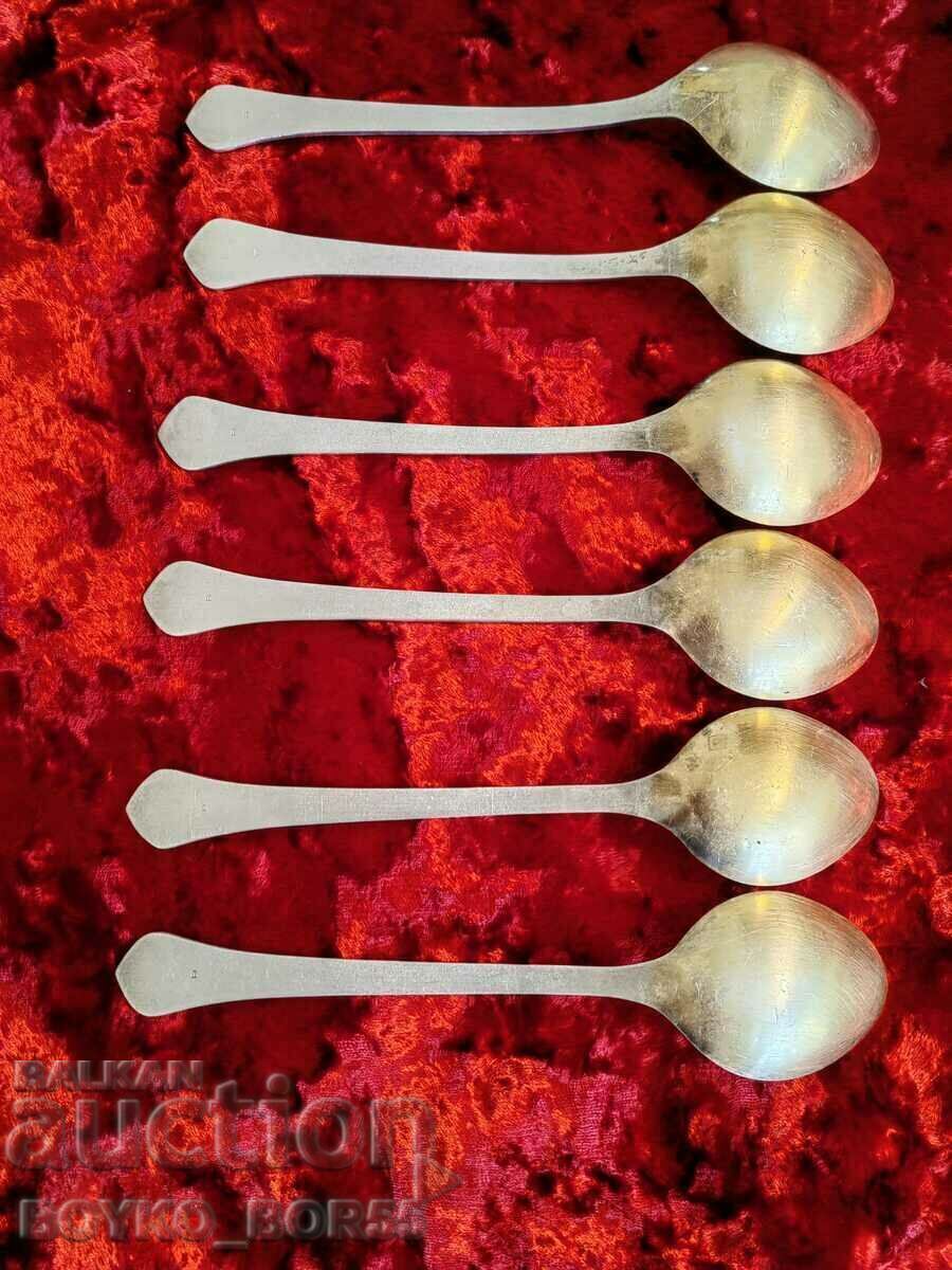Original Russian Soc USSR Melchior Deep Silver Plated Spoons with price 79.00 BGN | € 40.39 Original Russian Soc USSR Melchior Deep Silver Plated Spoons with price 79.00 BGN | € 40.39