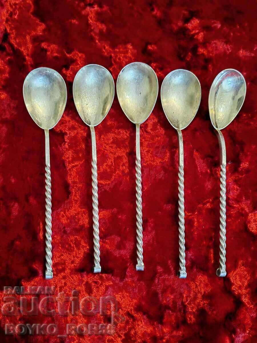 Original Russian Soc USSR Melchior Deep Silver Plated Spoons with price 75.00 BGN | € 38.35 Original Russian Soc USSR Melchior Deep Silver Plated Spoons with price 75.00 BGN | € 38.35