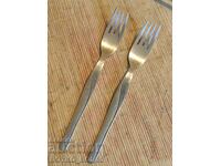 Original Russian Soc USSR Melchior Deep Silver Plated Forks