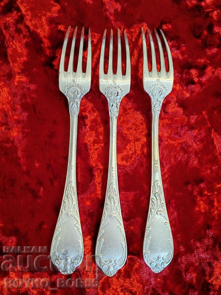 Original Russian Soc USSR Melchior Deep Silver Plated Forks with price 75.00 BGN | € 38.35 Original Russian Soc USSR Melchior Deep Silver Plated Forks with price 75.00 BGN | € 38.35