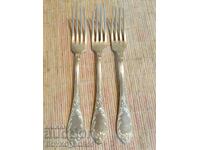 Original Russian Soc USSR Melchior Deep Silver Plated Forks