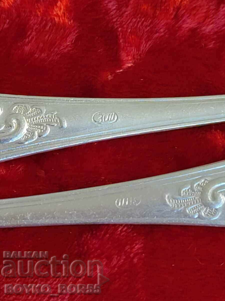 Auction Original Russian Soc USSR Melchior Deep Silver Plated Forks Auction Original Russian Soc USSR Melchior Deep Silver Plated Forks