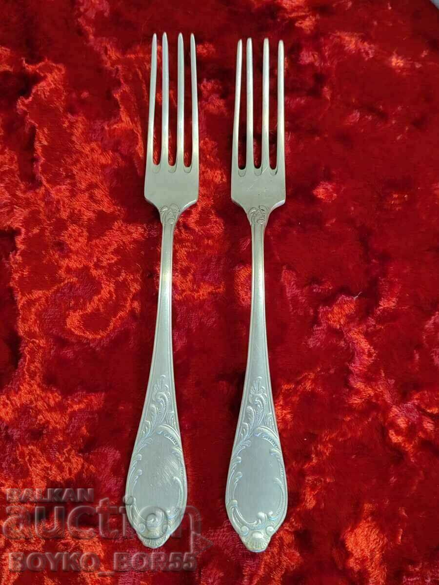 Original Russian Soc USSR Melchior Deep Silver Plated Forks - 5 Original Russian Soc USSR Melchior Deep Silver Plated Forks - 5