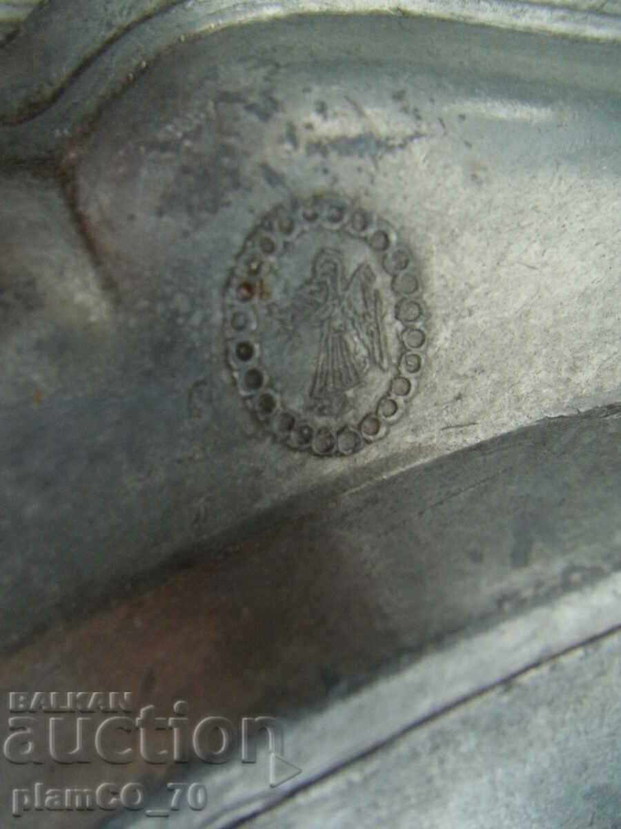 No.*7631 old metal panel - horses - diameter 22.5 cm - 6 No.*7631 old metal panel - horses - diameter 22.5 cm - 6