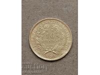 10 francs 1850 France gold 3.22 900/1000