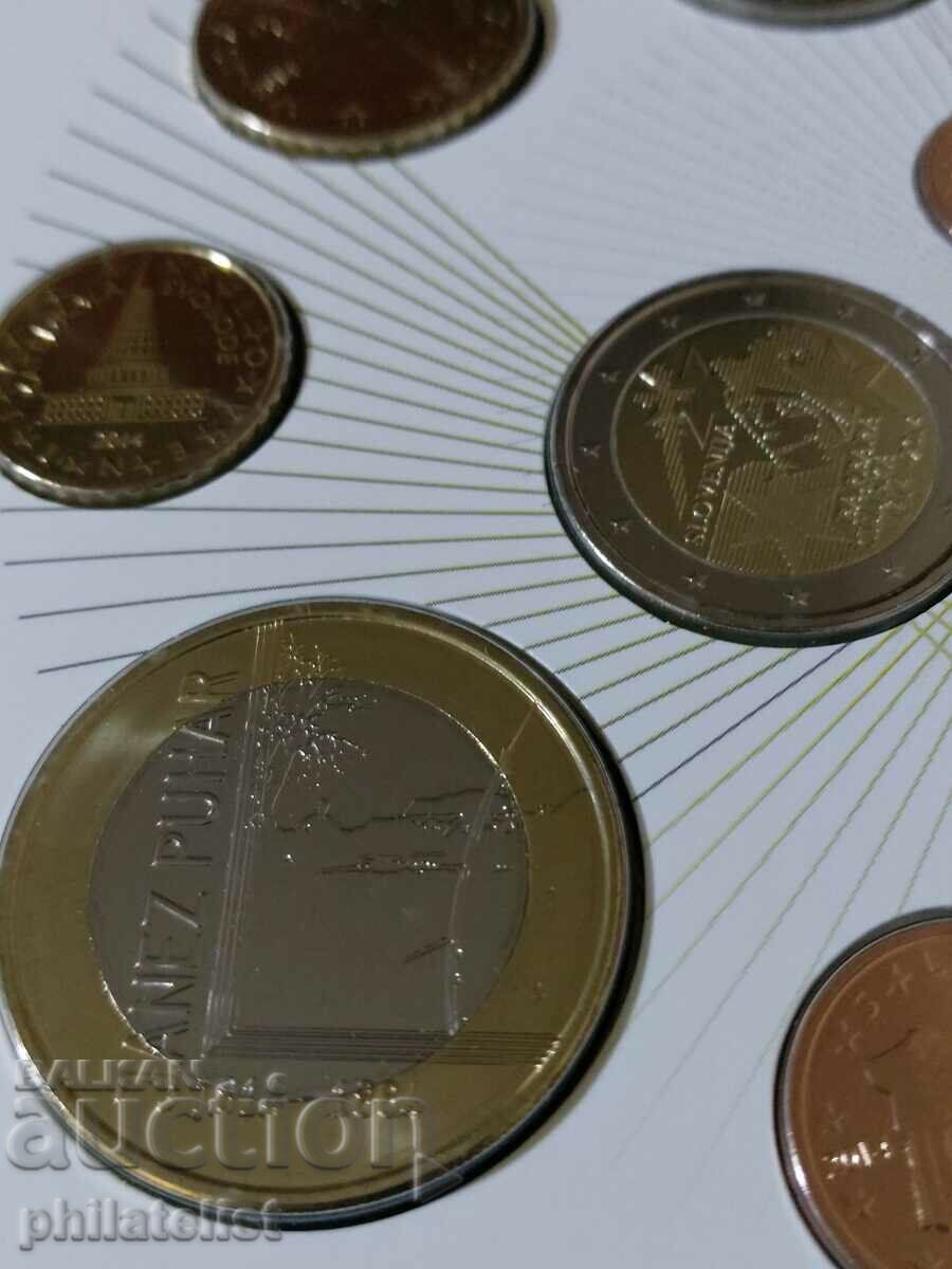 Auction  Slovenia 2014 - Complete bank euro set - 10 coins BU