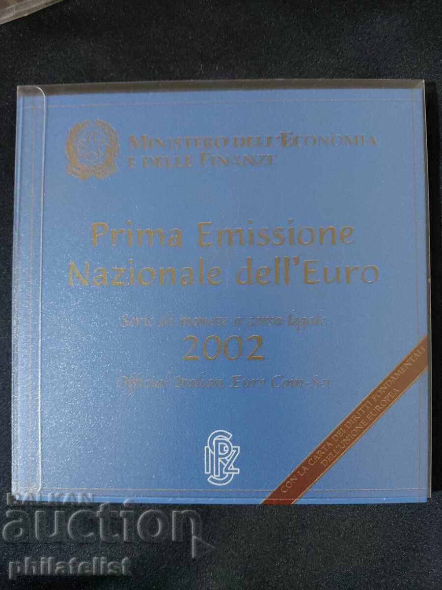 Ιταλία 2002 - Πλήρες τραπεζικό ευρώ σετ από 1 σεντ έως 2 ευρώ