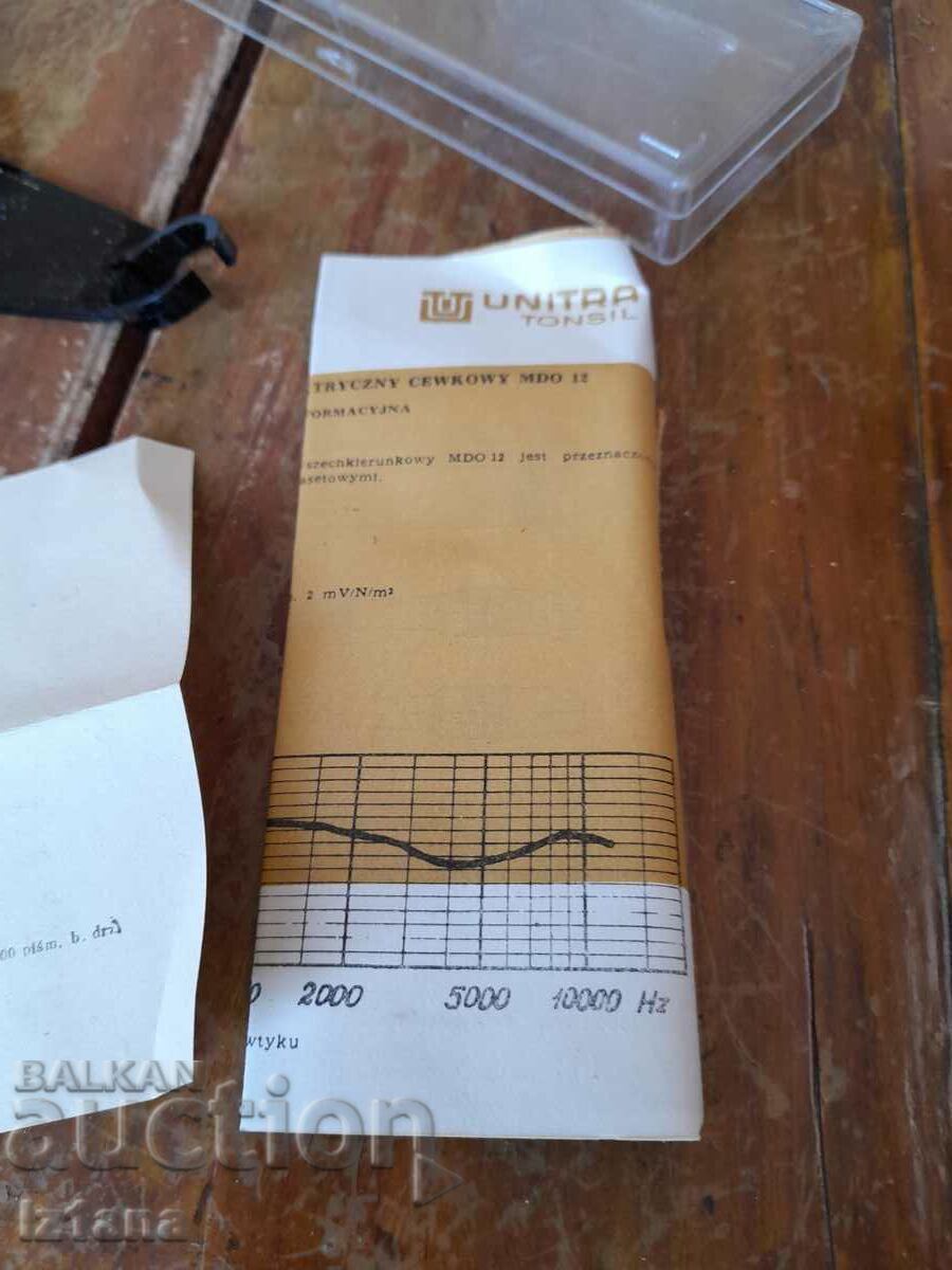 Auction  Old Unitra Tonsil microphone