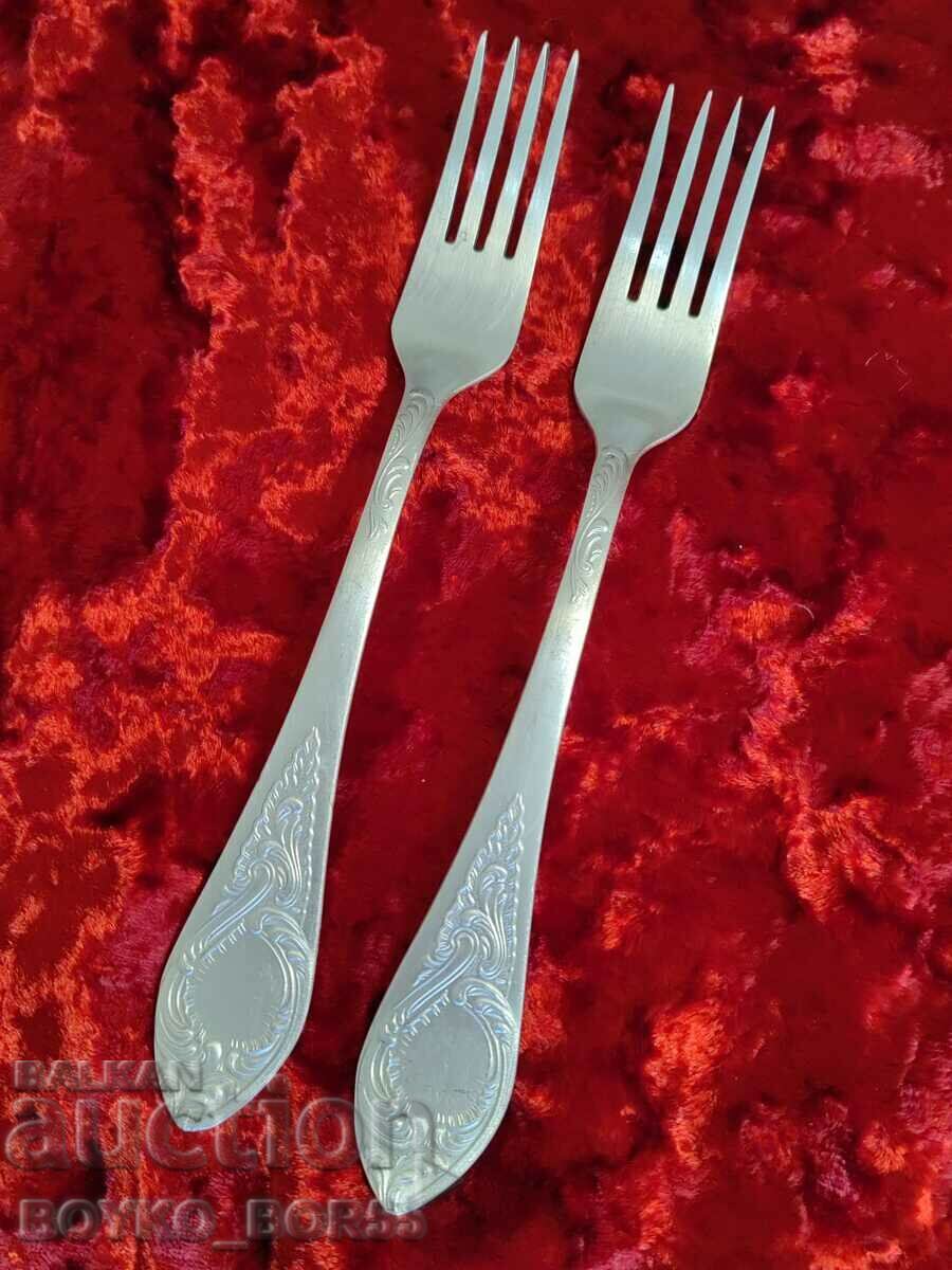 Original Russian Soc USSR Melchior Deep Silver Plated Forks with price 50.00 BGN | € 25.56 Original Russian Soc USSR Melchior Deep Silver Plated Forks with price 50.00 BGN | € 25.56