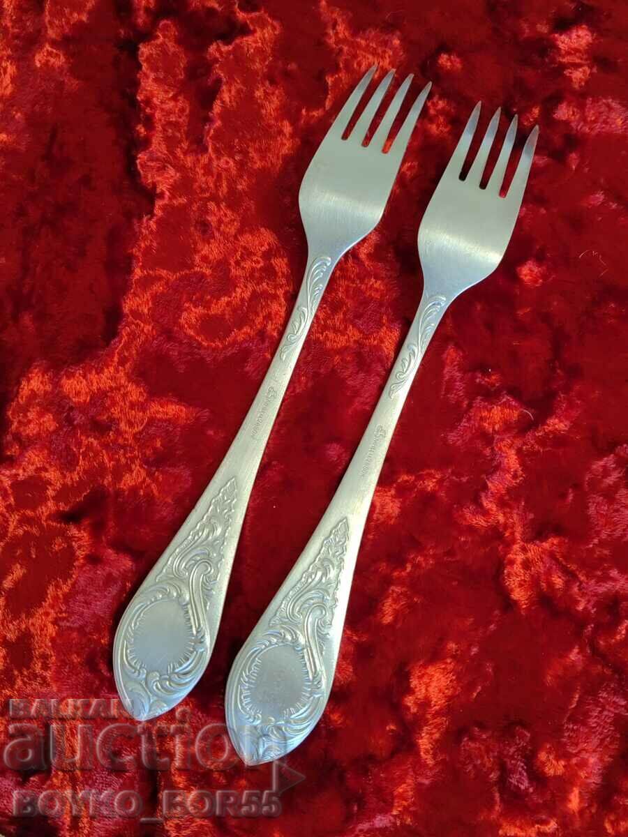 Auction Original Russian Soc USSR Melchior Deep Silver Plated Forks Auction Original Russian Soc USSR Melchior Deep Silver Plated Forks