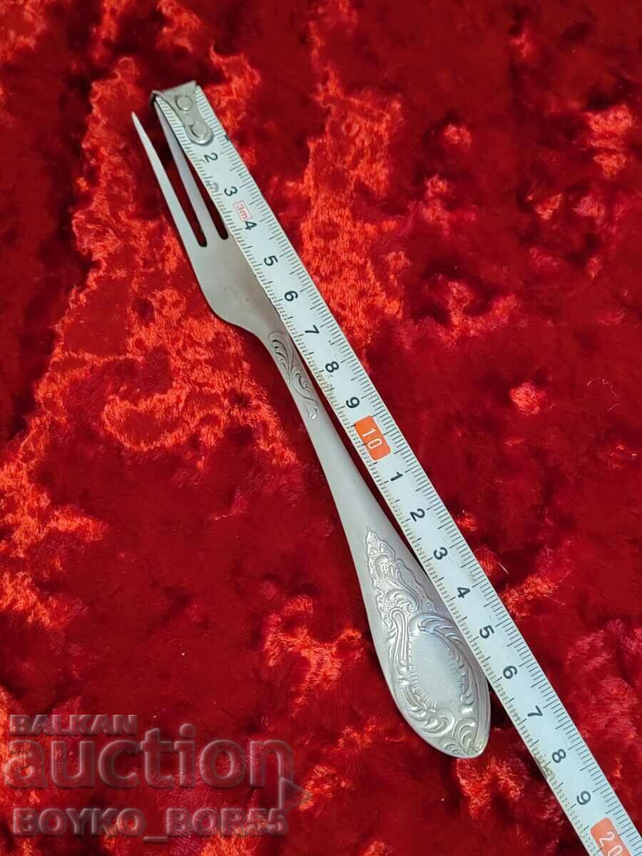 Original Russian Soc USSR Melchior Deep Silver Plated Fork - 5 Original Russian Soc USSR Melchior Deep Silver Plated Fork - 5