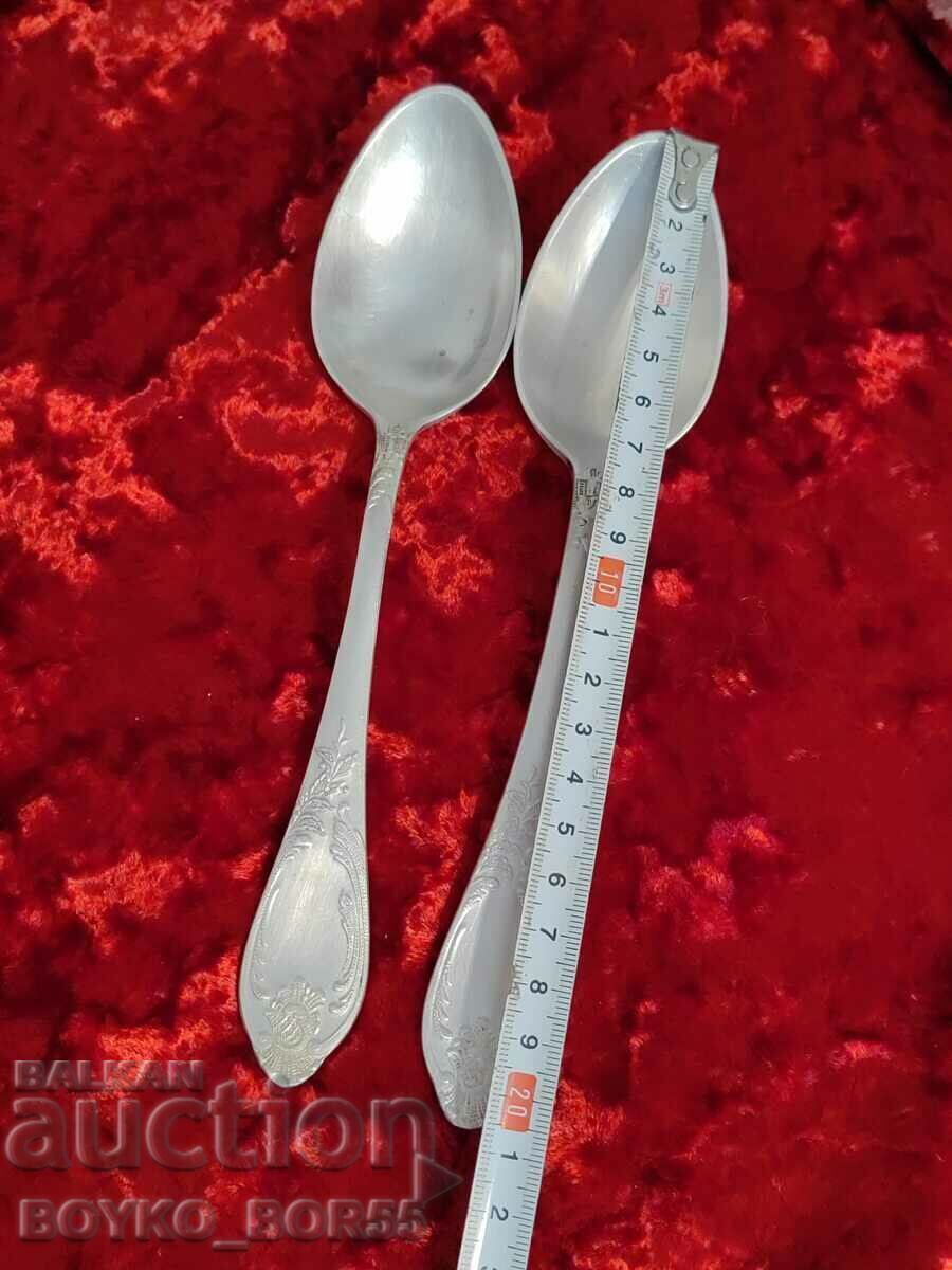 Delivery of Original Russian Soc USSR Melchior Deep Silver Plated Spoons Delivery of Original Russian Soc USSR Melchior Deep Silver Plated Spoons