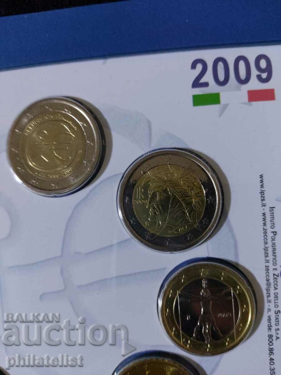 Auction Italy 2009 - Complete bank euro set + 2 euro - 9 coins Auction Italy 2009 - Complete bank euro set + 2 euro - 9 coins