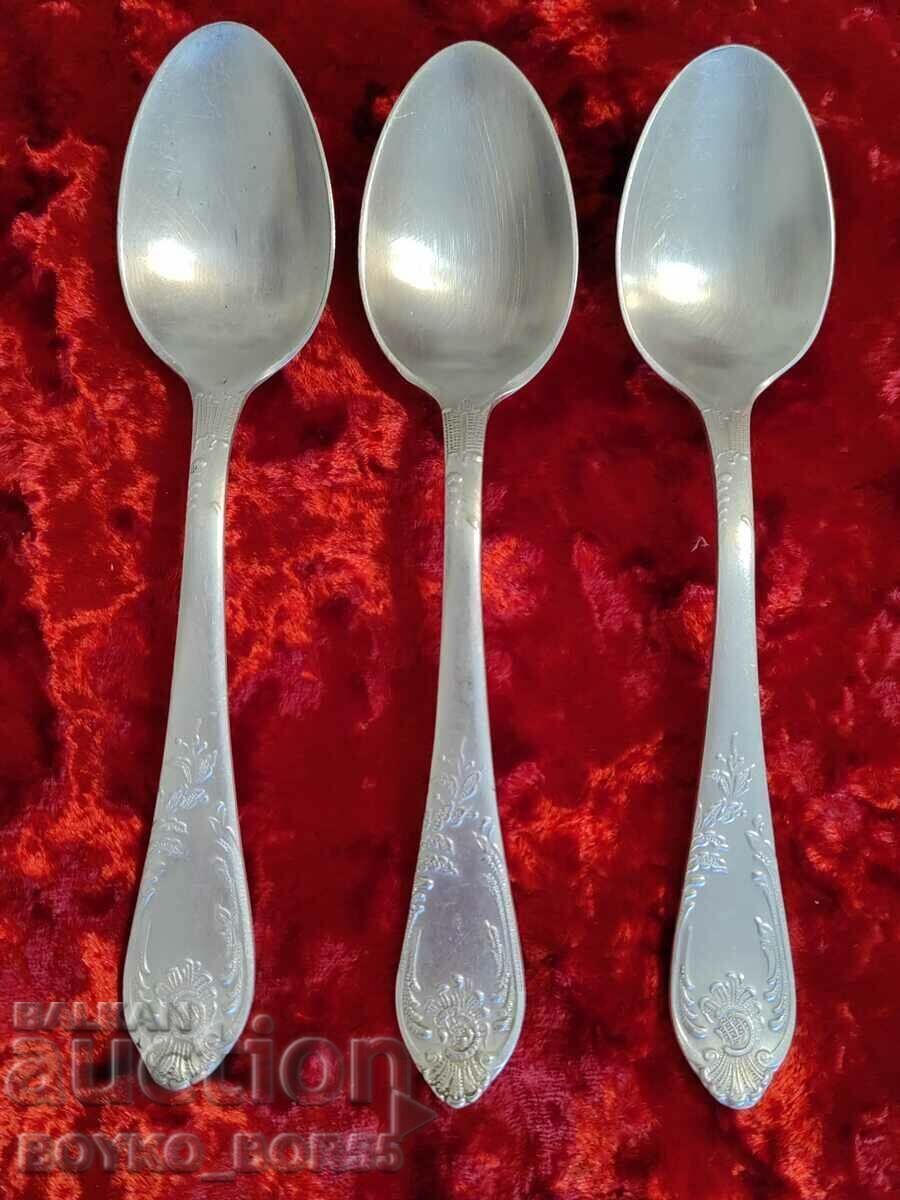 Original Russian Soc USSR Melchior Deep Silver Plated Spoons with price 39.00 BGN | € 19.94 Original Russian Soc USSR Melchior Deep Silver Plated Spoons with price 39.00 BGN | € 19.94