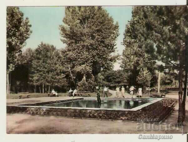 Card Bulgaria village of Banya Karlovsko The park in front of the bathhouse*