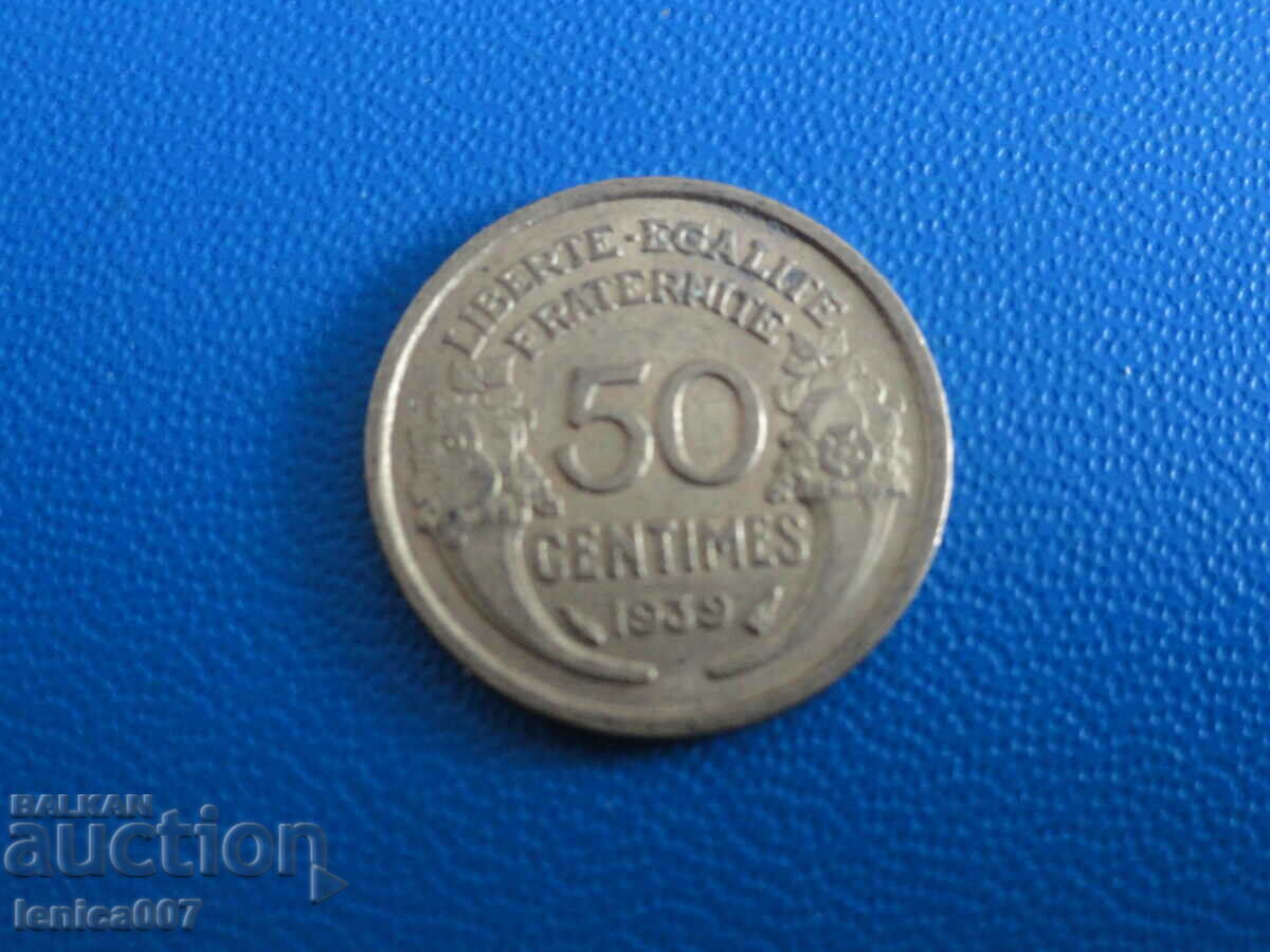 Auction France 1939 - 50 centimes Auction France 1939 - 50 centimes