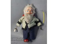 Old Romanian Metal Mechanical Santa Claus Toy